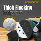 POWERTEC 5 Inch 8-Hole Hook and Loop Diamond Shaped Sanding Discs, 30-Pack Assorted Grits (60/80/120) for Random Orbital Sanders –J-Weight Cloth Backing for Long Life, Anti-Clog Sandpaper (44900)