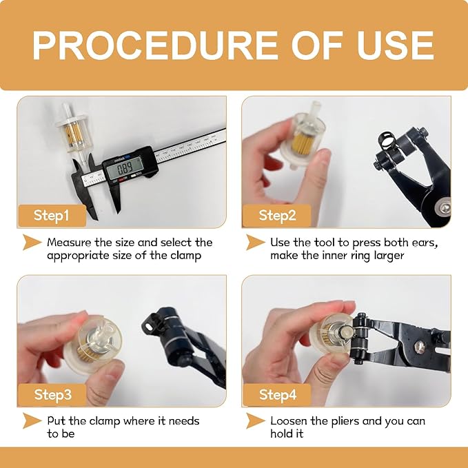 84PCS 7-17mm Fuel Line Hose Clamps Spring Clamp Firmware Silicone Vacuum & Automotive Replacement Fastener Sorting Kit, Black Manganese Steel Spring Hose Clamp DD006-b