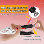Locking Pliers Set, 6-Piece Vice Grips Pliers Set Long Nose 6-1/2”, 9-1/2” Curved Jaw 5” 7” 10” C-Clamp 6” Adjustable Screw
