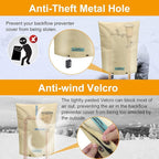 Backflow Preventer Cover Insulated (5˚F) with Thicker 7 Layers Fabric - 24" W x 24" H with Aluminum Foil Backflow Cover for Winter Pipe Freeze Protection - Sprinkler Covers for Outside