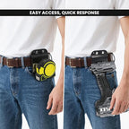 3 Pcs Drill Holder for Tool Belt + 3 Pcs Drill Clip, Tape Measure Holder with Metal Clip, 2 in Belt Hook Holster for Cordless Drill, Impact Driver, Measuring Tape, Tool Accessories