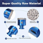 2 Inch Diamond Core Drill Bit for Porcelain Tile Ceramic Marble Granite Drilling,BRSCHNITT 2pcs Vacuum Brazed Diamond Hole Saw with 5/8-11 Thread (50mm 2pcs)
