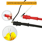 ZIBOO KIT-15 Test Lead Set,for with Fluke Ideal Simpson,Digital Multimeter,Clamp Meter with Threaded Alligator Clips, 4mm Banana Test Lead Probe Clip Suitable Substitute Klein Tools 69410