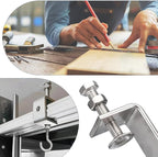 2 Pack 304 Stainless Steel C Clamps with 130mm/5.12" Stable Wide Jaw Opening Tiger Clamp for Woodworking Welding Construction Household Mount