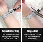 100 Colored Wristbands for Concerts & Parties - Lightweight, Disposable, Silver