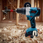 Vikky 20V cordless hammer/drill/drive offers 3 speed variations, powered by brushless motor and drill bit held in place by a heavy duty 1/2" ratchet chuck