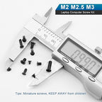 NINDEJIN Laptop Computer Screw Kit, M2 M2.5 M3 Countersunk Flat Head Phillips Mini Screws Set, Replacement Part Electronic Repair Accessories