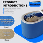 4 x 36 Inch Sanding Belts, 10 Pcs Assorted Grits (40/60/80/120/240), Zirconia Sanding Belts for Metal Polishing, Woodworking, Derusting