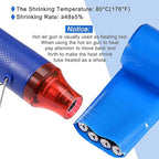 MECCANIXITY Battery Wrap PVC Heat Shrink Tubing 60mm Dia 95mm Flat 10 Feet(3meters) Blue Good Insulation for Battery Pack