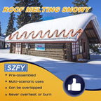 3FT~200FT Heat Tape for Water Pipes, -40°F Deicing Cable,Pipe Heat Cables for Roof,Gutter，Farm，Freeze Protetion Heating Wires, Heated Water Hose,Plumbing Fixtures,120V 5W/FT (6FT)