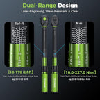1/2 Drive Click Torque Wrench Dual-Range10-170.0ft.lb/13.60-230.5Nm3% Precision Torque Wrench, 72 Tooth Dual-Direction Adjustable for Bicycle, Moto, Car Maintenance 3 Pcs
