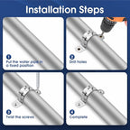 30PCS M25 Rigid Pipe Strap 1Inch Two Hole Stainless Steel Tube Strap Tension Clip Clamps Heavy Duty Pipe Clamp U Clamp U-tube Clamp