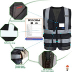 A-SAFETY 4XL 5XL black safety vest