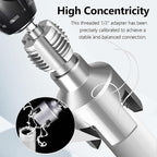 Integrated Internal & External Pipe Threading Tool, 1/2'' 1'' Dies, Dual-Function Pipe Thread Cutting Tool, Electric Drill Compatible Pvc Pipe Threader Kit for Home Repair