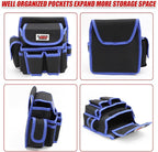 Tool Belt,600D Water-draining Oxford Cloth Tool Belts for Men,Electrician Tool Belt Widely Applied to Repairmen,Electrician,Carpenter,Construction (8 pockets)