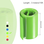 MECCANIXITY Battery Wrap PVC Heat Shrink Tubing 38mm Dia 60mm Flat 10 Feet(3meters) Light Green Good Insulation for Battery Pack