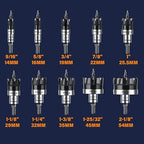 10PCS Hole Saw Set (5/8" to 2-1/8") for Metal, Stainless Steel, Wood, Fiberglass