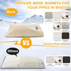 Backflow Preventer Cover Insulated (5˚F) - 18"W x 34"H Backflow Cover for Winter Pipe Freeze Protection - Sprinkler Covers for Outside with 7 Layers Fabric Double Wall Insulation Cover