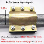 Water Pipe Repair Clamp for 1-1/4 inch Pipe(OD of The Applicable Pipe is 1.65 inch),Leak Sealer for Pipes and Plumbing,Length 4.72 inch,Suitable for PE/PPR Pipes,Steel/Iron Pipes