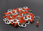 ANGSTROM 1/2" Bolt Ring Terminals, Insulated Electrical Crimp Connectors 100pcs (22-16ga Red)