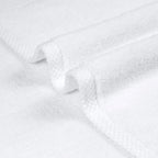 Amazon Basics 100% Cotton Soft, Quick-Dry Absorbent Hand Towels, 8-Pack, White, 28" x 16"