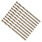 Drill Bit, #27 Cutting Diameter, 4341 HSS Gold Finish 135° Cutting Angle Number Jobber Bits - (Applications: for Drilling Soft Metal Plastic Wood), 10-Pieces