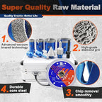 Diamond Core Drill Bit Set - BRSCHNITT Tile Hole Saw Kit 1/4" 5/16" 1" 1-3/8"2" 2-1/2" & 3/8"-1" Finger Bit & 1-3/8"Chamfer Bit for Porcelain Tile Ceramic Marble Granite Diamond Blade