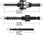 Heavy Duty Quick Change Hole Saw Mandrel, 7/16-Inch and 3/8 Inch Hole Saw Arbor with 3Pcs Central Drill/2PCS Hex wrench/2Pcs Spring