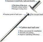 60 pcs Large Flange Blind Rivets, Aluminum,Flange Diameter 5/8" (16 mm),Pop Rivets Assortment Kit Blind Rivet,3/16" x 3/8" Inch,Grip Range(3-6mm)