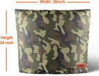Backflow Preventer Insulation Cover - Water Pipe Insulation Sprinkler Cover for Outside - Insulated Backflow Cover Pouch for Irrigation Back Flow Valve in Winter or Sun Exposure (30" W x 24" H, CAMO)