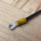 ANGSTROM #6 Bolt Ring Terminals, Insulated Electrical Crimp Connectors 100pcs (12-10ga Yellow)