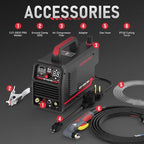 YESWELDER 55 Amp Plasma Cutter Non-High Frequency, Large LED Digital Display Non-Touch Pilot Arc, Digital DC Inverter 110/220V Dual Voltage Plasma Cutting Machine CUT-55DS PRO NEW