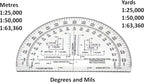Degrees Mils Meters Yards Protractors