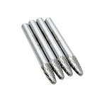 SF-1 Tree Shape Tungsten Carbide Rotary Burr, Double Cut Solid Carbide Rotary Burr Set 1/4" Shank,4pcs for Die Grinder Drill,Metal Carving, Polishing,Engraving,Drilling by LU&MN