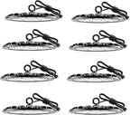 loyal 8 Packs 100W UFO LED High Bay Light, 10000LM Shop Light, 6000K Daylight with 1.2M Cable US Plug, Commercial High Bay Lighting for Warehouse Workshop Garage Factory