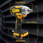 Rhovixster 1/2 Impact Gun, Cordless Impact Wrench Set, 1/2 Torque Impact, Brushless Motor High Torque Impact Guns with Battery and Charger
