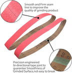2 x 42 Inch Ceramic Grinding Belts, 36 Grit 2x42 Metal Sanding Belt, Sharpening Sander Belts for Knife Metal, 5 Pack