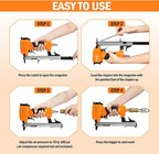 Kamsin 8016K Pneumatic Upholstery Staple Gun 21 Gauge Upholstery Stapler Fits 80 Series Staples with 1/2-Inch Crown and 1/4-Inch to 5/8-Inch Leg Length for Furniture, Cabinet and Woodworking (8016K)