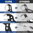 WORKPRO Groove Joint Pliers, 7" Water Pump Pliers, Upgraded 42mm Wide Opening Slip Joint Plier, V-Jaw Tongue and Groove Plier for Home and Industrial Repair, CR-V, Dual Serrated, Quick Adjustable
