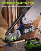 WORKPRO 5.8Amp 3500RPM Circular Saw with Parallel Guide, Maximum Cutting Depth 1-11/16″(90°),1-1/8″(45°), Compact Circular Saw with Three 4-1/2" Blades for Wood, PVC, Tile, Cement Block