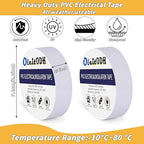 100 Rolls White Electrical Tape Bulk 3/4 Inch x 66ft, Waterproof Vinyl Electric Tape High Temp Insulation Tape for Electrical Protection Home Outdoor Electric Insulating Wire Wrapping