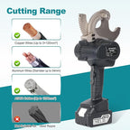 54mm Heavy Duty Cable Cutters Kit, 18VDC Cordless Rechargeable Electrical ACSR Cutting Tool for Copper and Aluminum, 2 4Ah Batteries & 1 Battery Charger Included