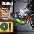 LAIWOO Strip Discs Stripping Wheel for Angle Grinder 4'' x 5/8'', Rust Remover Wheel Abrasive Disc Clean and Remove Paint Coating Rust Welds Oxidation (5 Pack)