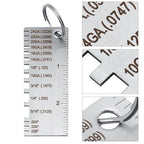 Wire/Metal Sheet Thickness Gauge Stainless Steel Welding Gage Plated Size Inspection Tool Wire Metal Sizes Thickness Gauge