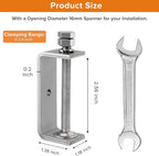 304 Heavy Duty Stainless Steel C Clamps 2 1/2 Inch Tiger Clamp Woodworking Clamp,Features Stable Wide Jaws and Protective Pads (4 Pcs)