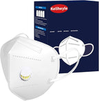 Dust Masks 20PCS, 7 Layers Filter Cover Against PM2.5 Sport Face Mask with One Breathing Valves