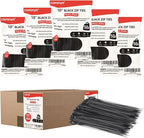 5000pcs 10Inch Black Cable Tie,Nylon Zip Ties,Industrial Grade,50 Pounds Tensile Strength,UV Resistant,Heavy Duty,for Home,Garden Trellis,Office,Garage and Workshop