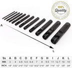 Spurtar Hollow Punch Set 12 Pieces 1/8"- 3/4" Heavy Duty Carbon Steel Round Leather Hole Tool Leather Punch Set Kit for Watch Cloth Belt Gaskets with Storage Bag (Black)