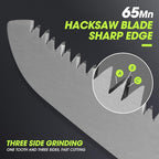 DNA MOTORING 15.5in Hand Pruning Saw, Hand-Held Garden Saw, Curved Blade Waist Saw for Tree Branches Trimming, Gardening, Woodworking, w/Scabbard, TOOLS-00594