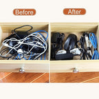 150PCS 8 Inch Reusable Cable Ties Wire Ties Cord Organizer Cable Organizer Adjustable Cable Management Black